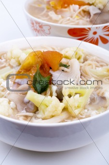 Vegetarian soup noodles.