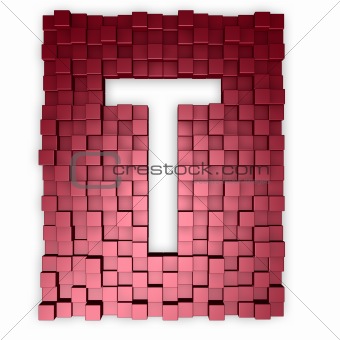 cubes makes the letter t