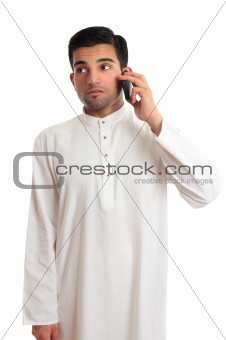 Ethnic businessman on cellphone