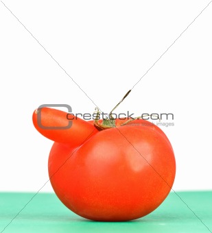 funny shaped red tomato