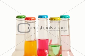 Bottles with a drink 