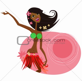 Hawaii hula girl dancer