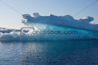 Luminescent iceberg in Greenland