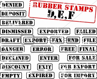Rubber stamps collection DEF