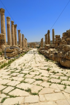 Roman Vestiges Jerash Pillars