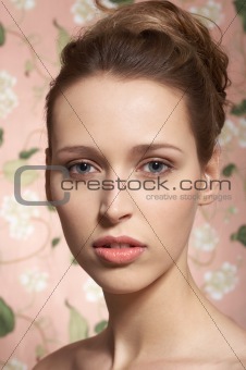 Portrait of a girl with beautiful tone of a skin.