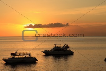 Sunset over Dominica