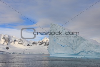 Iceberg and landscape