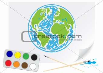 Drawing green Earth