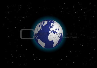 Globe in space