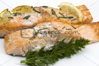 baked salmon with chive
