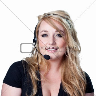 Attractive receptionist