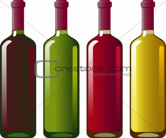 Collection of red and white wine