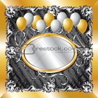 Gold & Silver Balloon Background