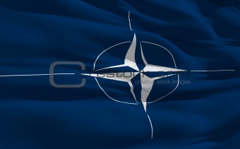 Waving flag of Nato