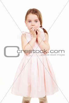 Shy little girl