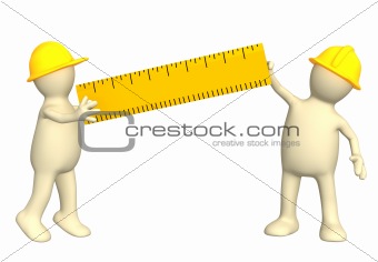 3d builders with ruler