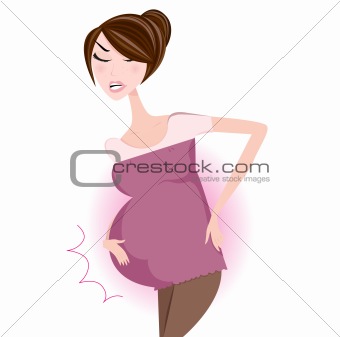 Maternity - pregnant woman holding her belly