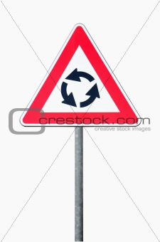 Round about road signs