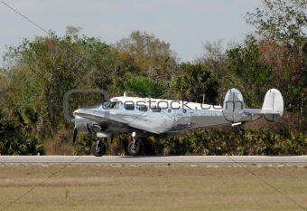 Old propeller airplane