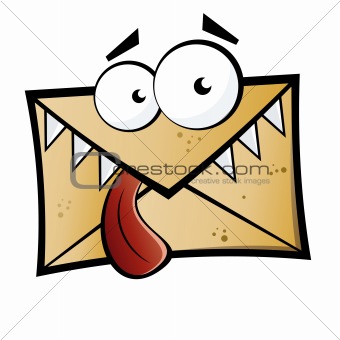 Funny cartoon letter monster