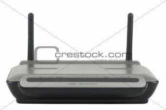 Wireless router over white