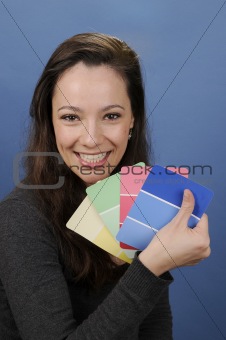 Woman Selecting Color