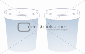 blue  plastic cup