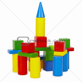Tower of toy bricks