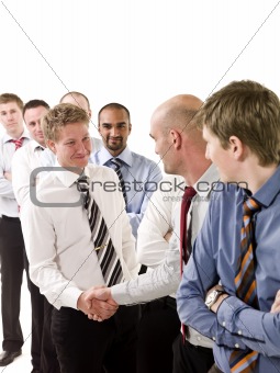 Businessmen shaking hands