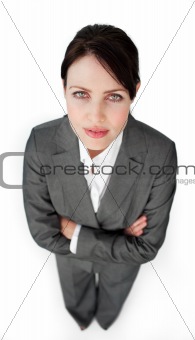 Portrait of a charismatic businesswoman with folded arms 