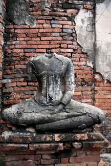 Ayuthaya buddha wall