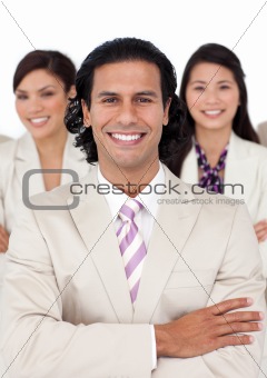 Portrait of a manager and his team