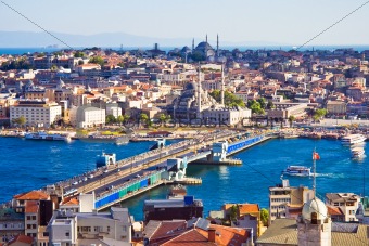 Bridge over Golden Horn in Istanbul
