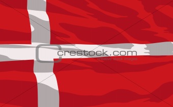 Vector flag of Denmark