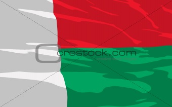 Vector flag of Madagascar