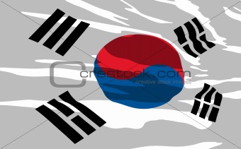Vector flag of South Korea