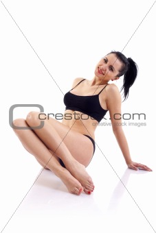 seated sexy woman