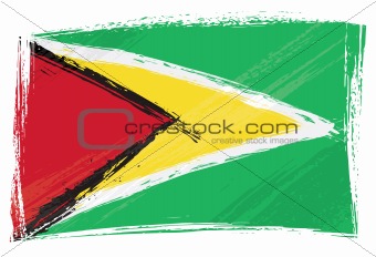 Grunge Guyana flag
