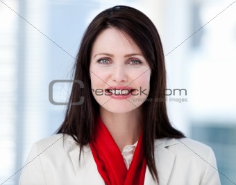 Portrait of a radiant businesswoman standing 