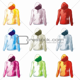 isolated hoodies set