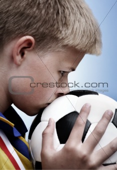 Boy and a football