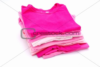 Stack of girl's clothes