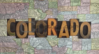 vintage Colorado map