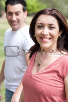Happy woman with her husband