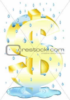 Dollar Sign In The Rain