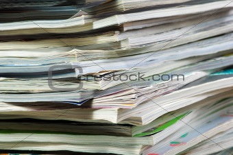 Stack of magazines