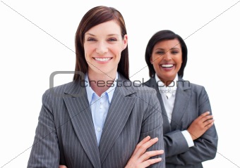 Two attractive business women