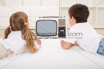 Kids watching television