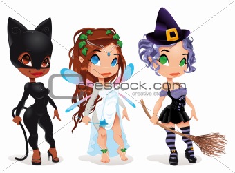 Pussy, Fairy and Witch.
